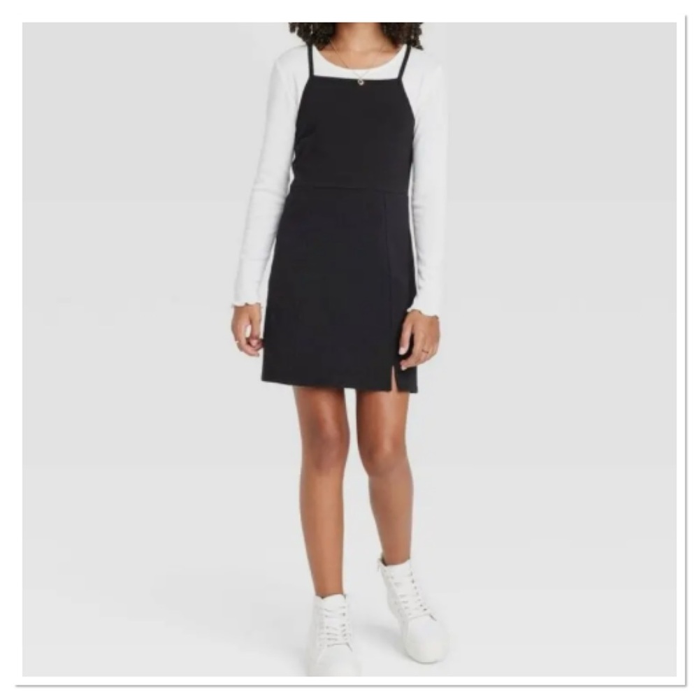 Girl’s Knit Slip Dress Black Art Class NWT